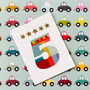 Mini Gold Star Number Five Card, thumbnail 3 of 5