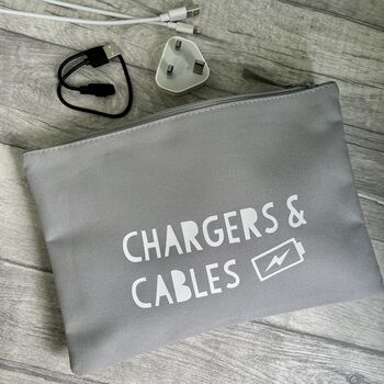 Personalised Chargers And Cables Pouch, 3 of 4