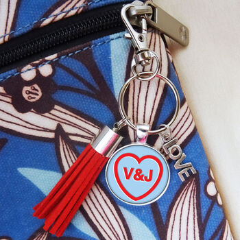 Personalised Valentine Keyring And Bag Charm, 4 of 8