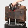 Genuine Leather Briefcase With Luggage Strap Brown, thumbnail 9 of 9