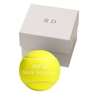Personalised Tennis Ball With Sw19 Wimbledon Post Code, 4 of 11