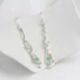 Aqua Chalcedony Drop Earrings, thumbnail 3 of 6