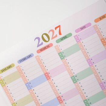 2027 Large A1 Year Wall Planner | Portrait | Soft Focus, 4 of 7