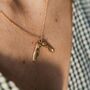 Sycamore Gap Double Seed Pendant Gold Plated On Sterling Silver, thumbnail 1 of 2