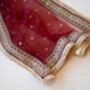 Aarshi Maroon Bridal Net Dupatta, thumbnail 6 of 11