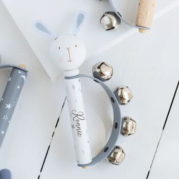 Personalised Wooden Handbell Toy, 5 of 6