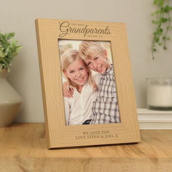 Grandparents Gifts Personalised Wooden Photo Frame, 3 of 4