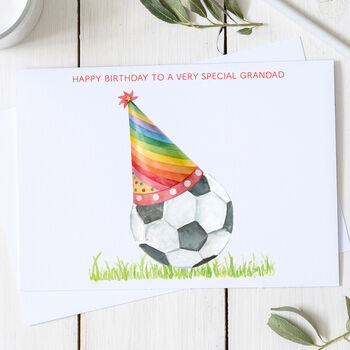 Personalised Grandad Football Birthday Card, 2 of 2