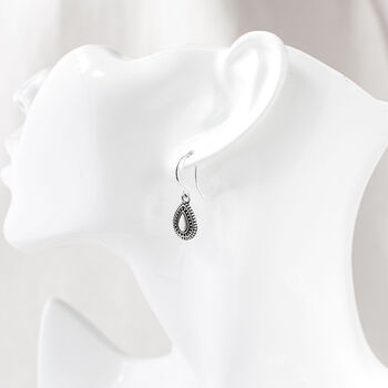 Silver Plated Drop Earrings, 7 of 8