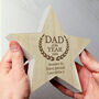 Dad Of The Year Star Trophy Award Father Gifts, thumbnail 3 of 4