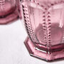 Bella Perle Embossed Amethyst Short Tumbler Glass, thumbnail 3 of 4