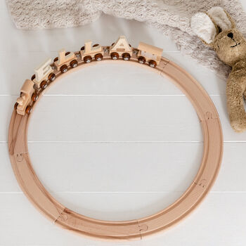 Personalised Engraved Christmas Wooden Name Train Set, 9 of 9