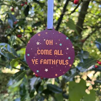 The Traitors Inspired Double Sided Christmas Decoration, 3 of 4