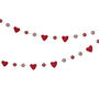 Felt Heart And Beads Valentines Bunting, thumbnail 2 of 3