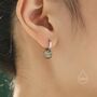 Sterling Silver Schrodinger's Cat Asymmetric Huggie Hoop Earrings, thumbnail 6 of 11