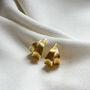 Gold Layered Ribbed Hoops, thumbnail 1 of 3