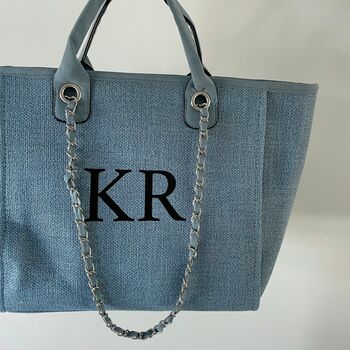 Personalised Colourful Large Chain Tote Beach Bag, 6 of 7