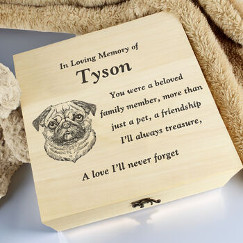 Personalised Dog Breed Memorial Large Keepsake Box, 4 of 6