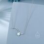 Sterling Silver Opal Wave Pendant Necklace, thumbnail 4 of 12