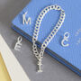 Children's Personalised Silver Initial Charm Bracelet, thumbnail 2 of 7