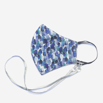 Blue Skies Silk Face Mask With Lanyard, 4 of 6