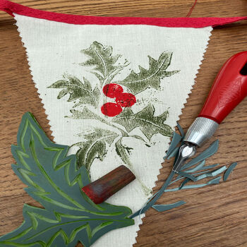 Christmas Holly Bunting, 4 of 4