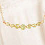 Green Peridot Bar Chain Necklace, thumbnail 1 of 8
