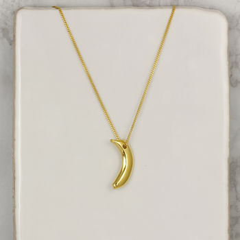 Banana Necklace Gold Vermeil, 2 of 6