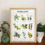 Birthday Month Print, Plant And Wildflower Wall Art, thumbnail 5 of 11