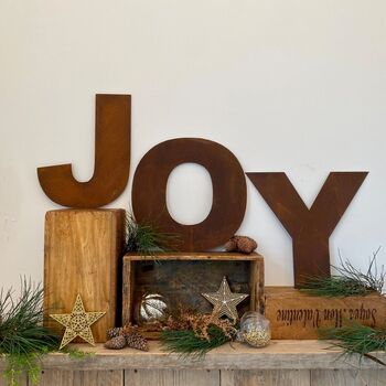 Joy Christmas Decorations For The Firepalce Mantle Wall, 2 of 3