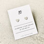 Sterling Silver 10th Anniversary Heart Earrings, thumbnail 4 of 4