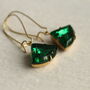 Art Deco Emerald Earrings, thumbnail 6 of 10