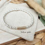 Sterling Silver 925 Milestone 30 40 50 60 70 80 90 Yellow Rose Gold Bead Birthday Bracelet, thumbnail 3 of 9
