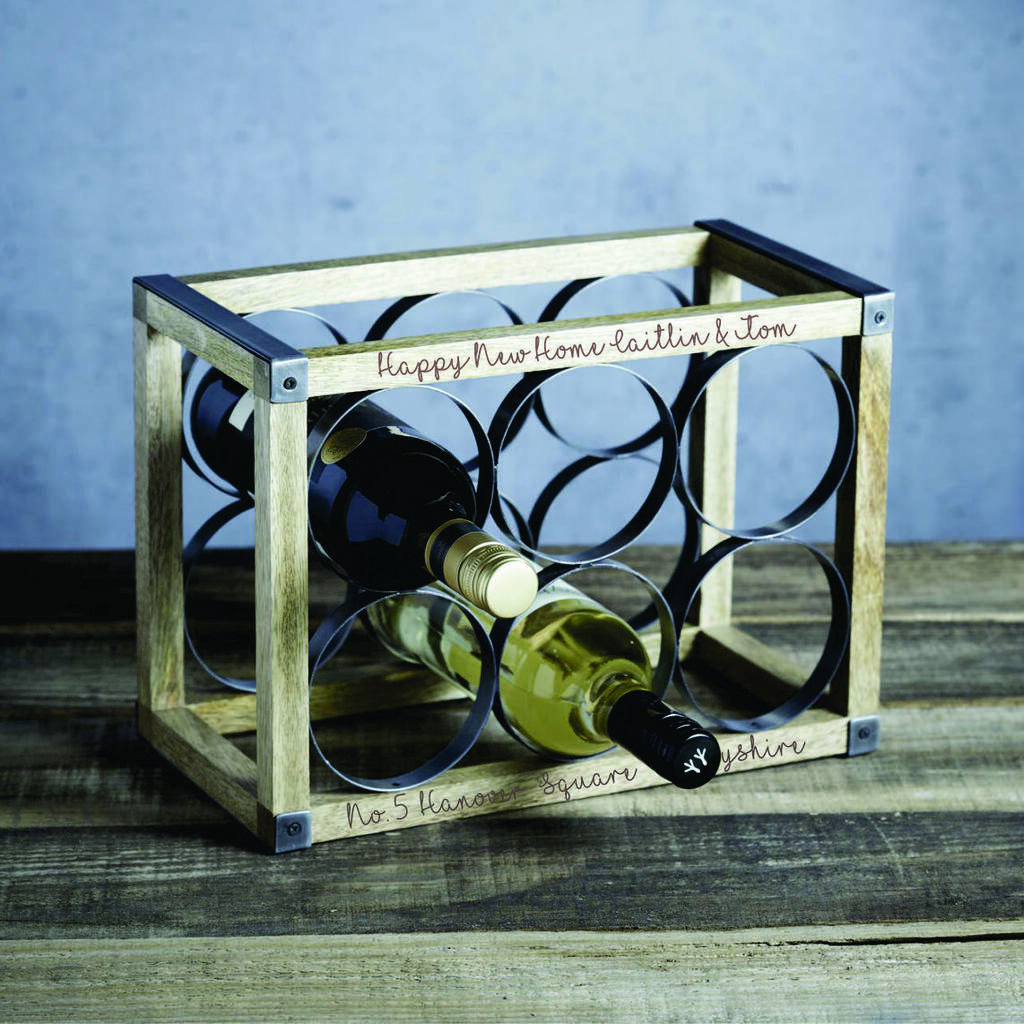 Personalised Industrial Wine Rack