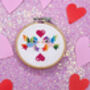 Rainbow Love Birds Cross Stitch Kit, thumbnail 2 of 8