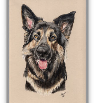 Personalised Hand Drawn Pet Portrait Made To Order, 2 of 7