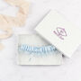 Something Blue Embroidered Tulle Bridal Garter, thumbnail 2 of 6