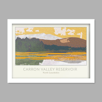 Carron Valley Reservoir Scottish Poster Print, 4 of 4