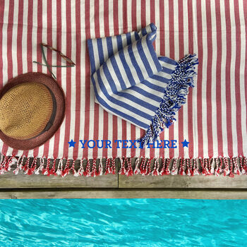 Personalised Cotton Towel Shawl, Christmas Gift For Couples, 10 of 12