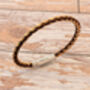 Mens Braided Cork Bracelet Hidden Message Stainless Steel Clasp, thumbnail 4 of 8