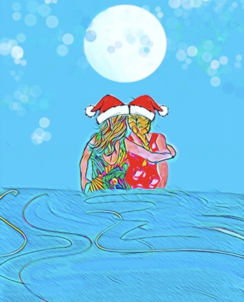 Wild Swim Christmas Card Sea Sisters