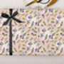 Three Sheets Of Floral 90th Birthday Wrapping Paper, thumbnail 2 of 2