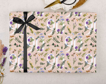 Three Sheets Of Floral 90th Birthday Wrapping Paper, 2 of 2