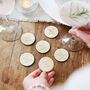 Pack Of 30 Personalised Wooden 'Free Drink' Tokens, thumbnail 1 of 3