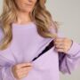 Women's Breastfeeding Lilac Sweatshirt, thumbnail 3 of 4