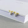 Sterling Silver Stag Ear Studs, thumbnail 2 of 3
