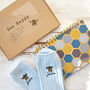 Bee Sock And Notebook Letterbox Gift Set, thumbnail 1 of 4