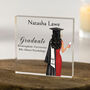 Custom Female Graduate Acrylic Gift Any Year, thumbnail 1 of 5