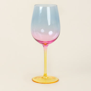 G Decor Set Of Four Wine Glasses With A Rainbow Hue, 4 of 4