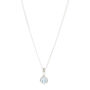 March Birthstone Aquamarine Silver/Gold Charm Necklace, thumbnail 6 of 12